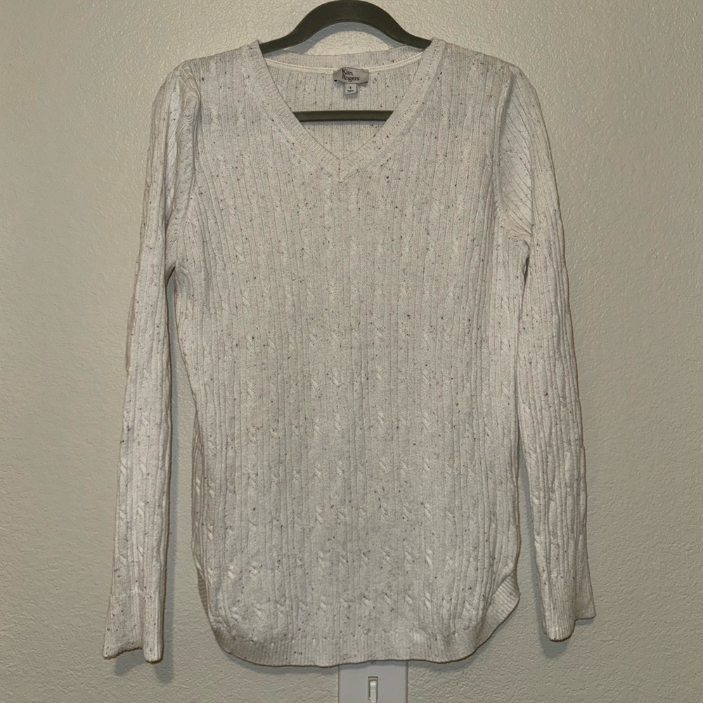 White confetti sweater